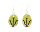 Hook Style Psychology Symbol Oval Earring Set.